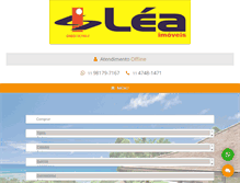 Tablet Screenshot of leaimoveis.com.br